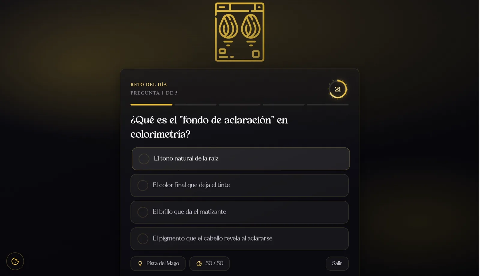 Reto del día de la Academia: pregunta de colorimetría con cronómetro y comodines