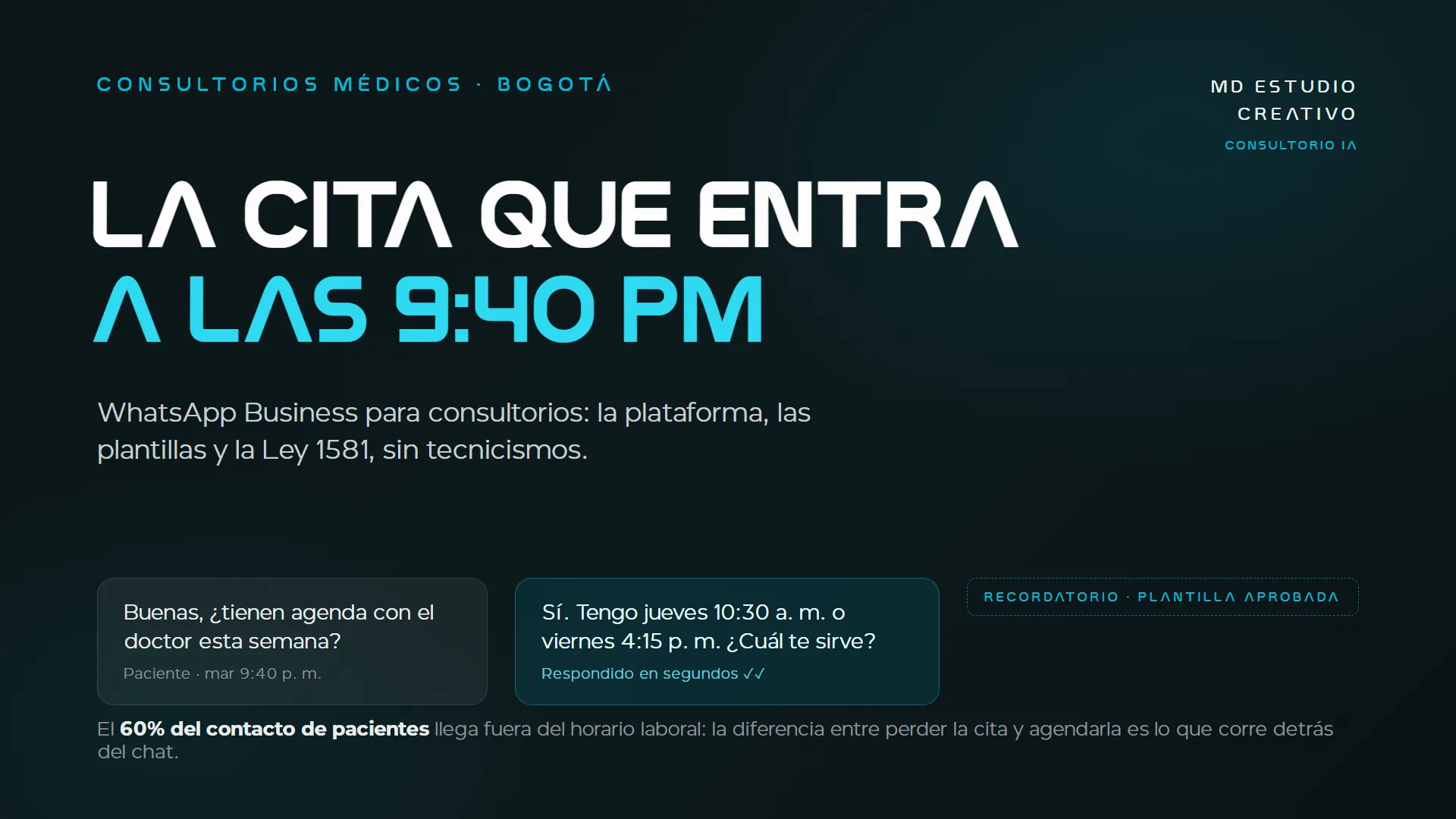 WhatsApp Business para consultorios médicos · Guía 2026
