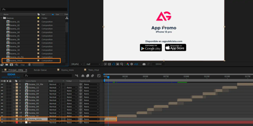 plantilla After Effects Mockup App Promo iPhone 13 Pro 2